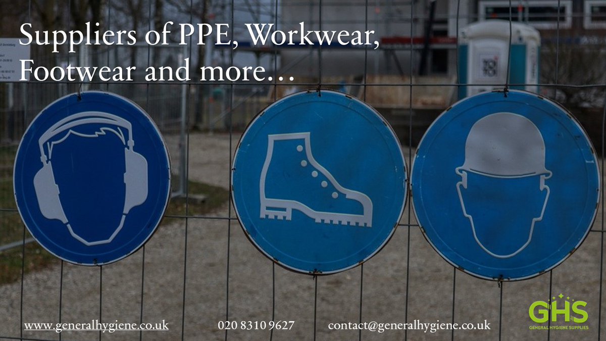 HygieneGeneral's tweet image. #ppesupplies #ppeproducts #workwear #workersafety #footwear #safetyatwork #safetyfirst #hivis #hardhat #constructionsafety #workwearsupplies #footwearsupplies #safetysupplies #safety #management #work #people