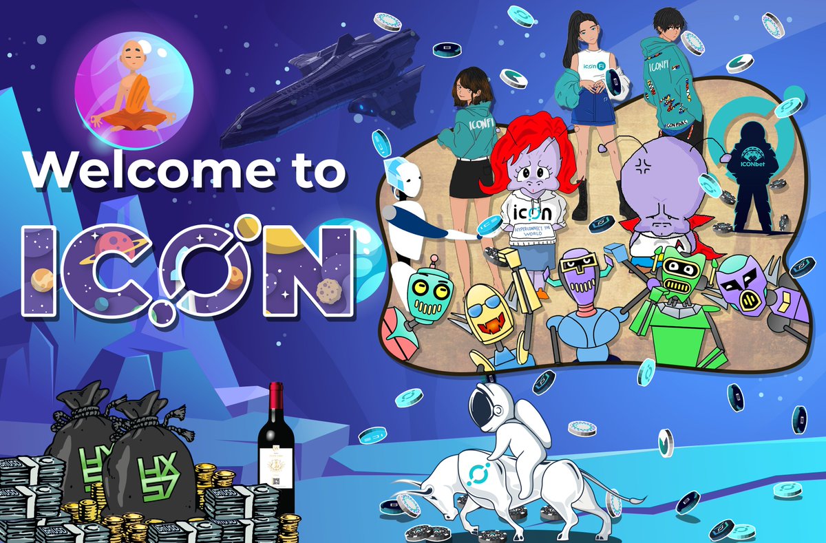 Welcome to ICON, a place where there's something for everyone! 🙌🥳 #ICONProject $ICX 🚀

#DeFi #CeFi #NFTs #Gaming #Betting #Wine  #Planets #Trading #Bounties #Aliens #MakeCryptoSimple #EVM