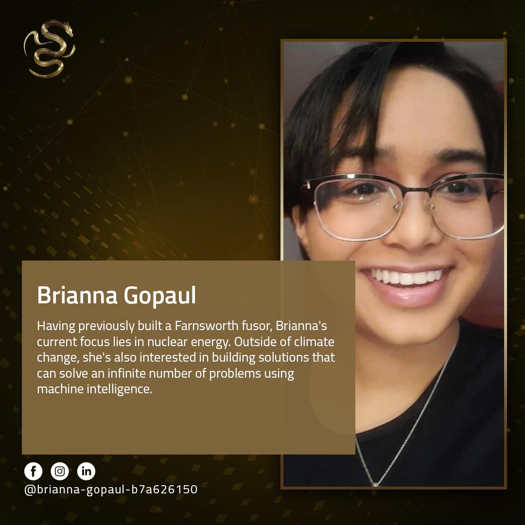 fatstackhedgeco's tweet photo. Introducing our Finalists for The Patrick Poirier: Solving The Impossible Award.

Our third finalist is @BriannaGopaul who is interested in building solutions that can solve an infinite number of problems using machine intelligence.

#machineintelligence #nuclear #climatechange https://t.co/1rSXF84ND8