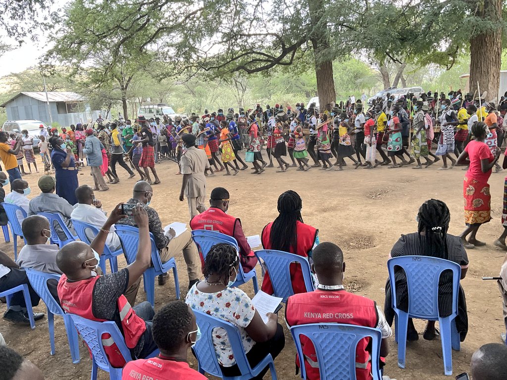 KenyaRedCross's tweet photo. Our second day of launching @USAIDKenya  #cashtransfer project. Families in far-flung areas in Baringo and Turkana County yesterday received the first transfer of money to help them cope with the effects of drought. Today, we are in West Pokot County to support more families. https://t.co/d3po5qk1fh