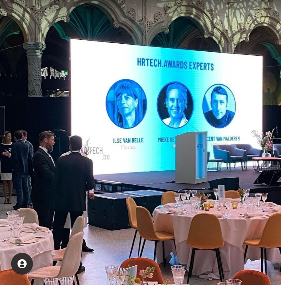 vincentvm's tweet photo. Congratulations Techwolf (@anabeldevetter @andreasdeneve @MikaelWornoo) &amp; @SDWorxBelgie for the well deserved win at the HR Tech Awards 2021 in the breathtaking Antwerp Handelsbeurs! https://t.co/w04YxPltnp
