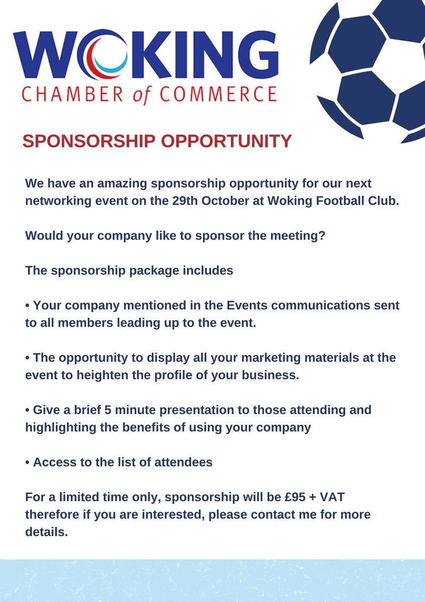 WokChamber's tweet photo. #Wearewoking #wokingworks #wokingfootballclub #sponsorship
rebecca@officeset.co.uk. https://t.co/zsrbOXVvDy