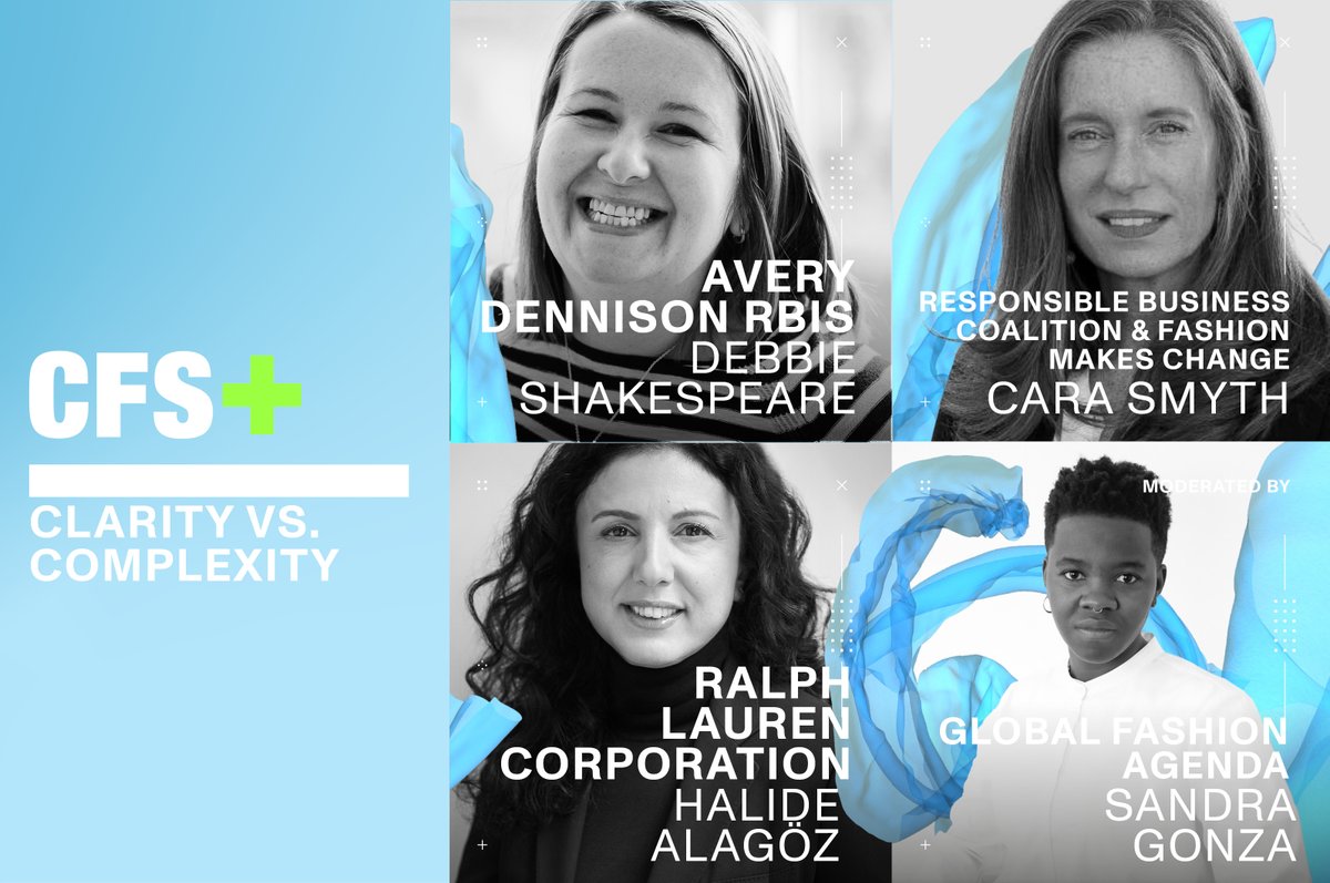 AveryDennison's tweet photo. In a complex fashion industry, how can we get clarity to dramatically improve our businesses, consumer experiences and impact on the environment? We’ll be addressing this and more in the panel discussion ‘Clarity Vs. Complexity’ at CFS+. #CFSPlus #ProsperityvsGrowth @GFAgenda https://t.co/9aUHowc0TU