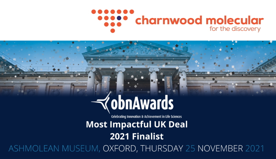 charnwooddisc's tweet photo. Charnwood Molecular is celebrating after being announced as one of just three finalists in the “Most Impactful UK Deal” category for this year’s OBN awards.

You can read more about the OBN nomination here:

https://t.co/cGiB6KWAvF

#awards #obn #deals #chemistry #biology https://t.co/ohQrvbozJB