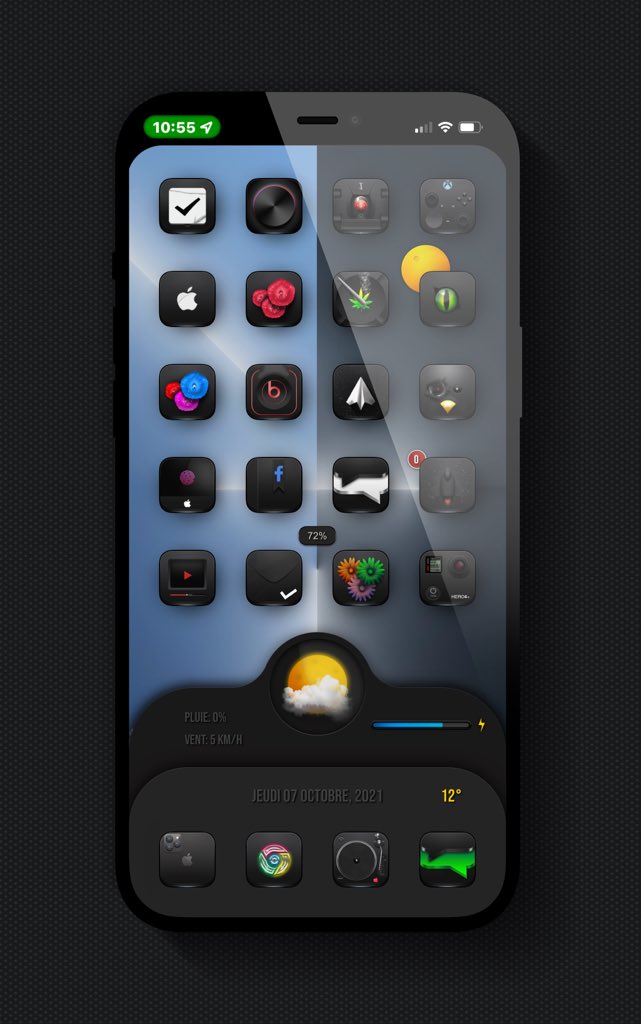 TeboulDavid1's tweet photo. Thursday , #iOS1501 ⚡️🌴😎
.
.
🔘 #YoorWeatheriOS15 @JCRocky5⚡️
🔘 Icons @Attairdu57slm 🍷
.
.
#ios15homescreen
#ios15icons
#nojailbreak
#shortcuts
#screenshotx
#wallpaper @AR72014 👏
#iOS1501
#YoorWeather HS-SWA28 https://t.co/OTVFQrIgVP