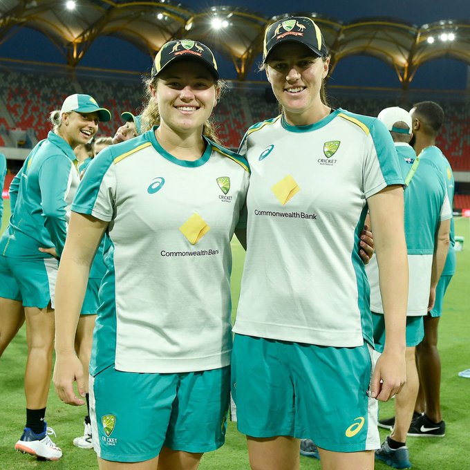 Hannah Darlington and Tahlia McGrath made T20I Debut for Australia today. PC: Twitter