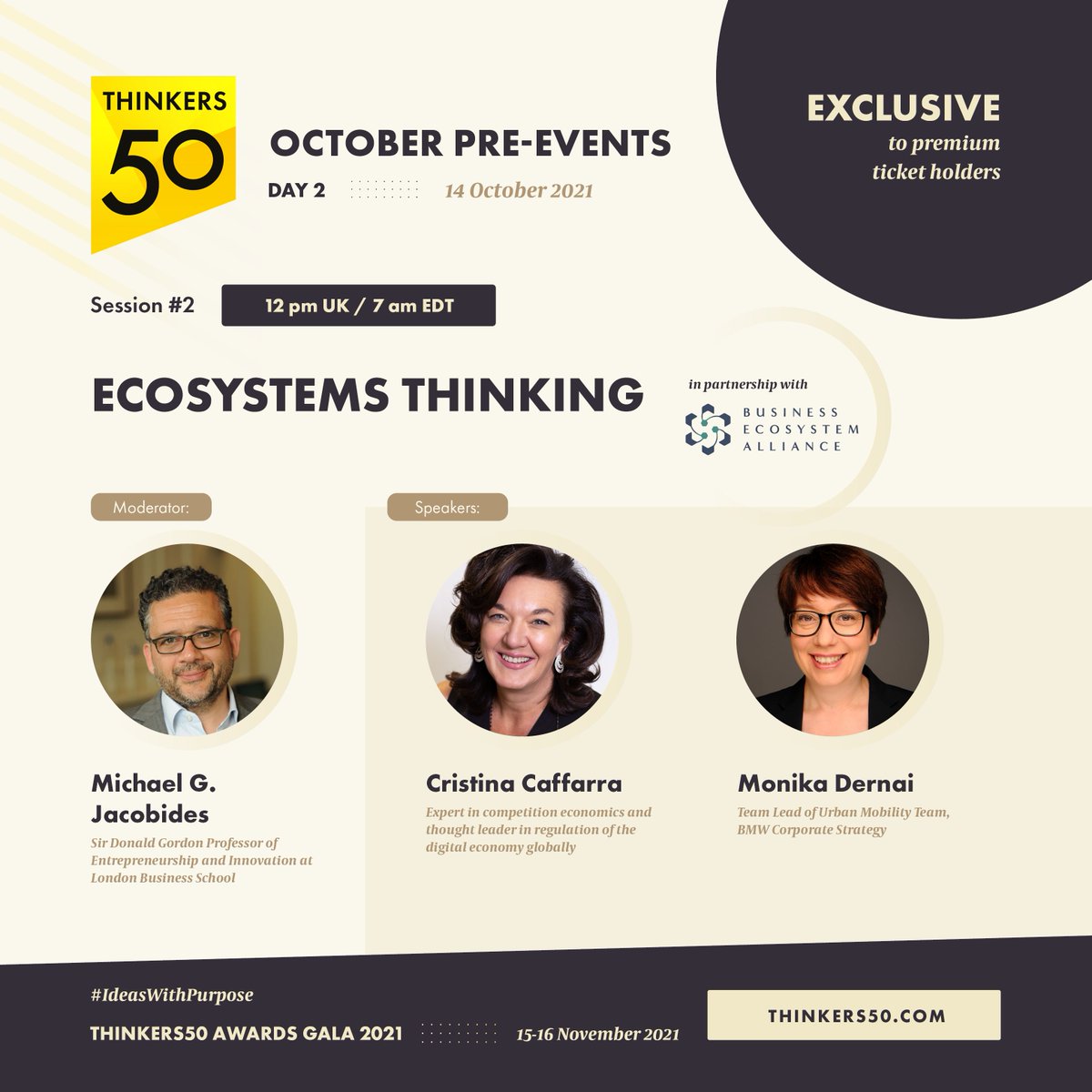 Thinkers50 (@thinkers50) on Twitter photo Thrilled to have <a href="/jacobides/">Michael G Jacobides</a>, professor at <a href="/LBS/">London Business School</a>, among our fantastic speaker lineup!
His recent work focuses on the emergence and development of digital platforms and ecosystems.
Join #Thinkers50 Awards Gala Ideas Premiere Pre-event: thinkers50.com/awards-gala-20…
<a href="/Biz_Ecosystem/">Business Ecosystem Alliance</a> Thrilled to have <a href="/jacobides/">Michael G Jacobides</a>, professor at <a href="/LBS/">London Business School</a>, among our fantastic speaker lineup!
His recent work focuses on the emergence and development of digital platforms and ecosystems.
Join #Thinkers50 Awards Gala Ideas Premiere Pre-event: thinkers50.com/awards-gala-20…
<a href="/Biz_Ecosystem/">Business Ecosystem Alliance</a>