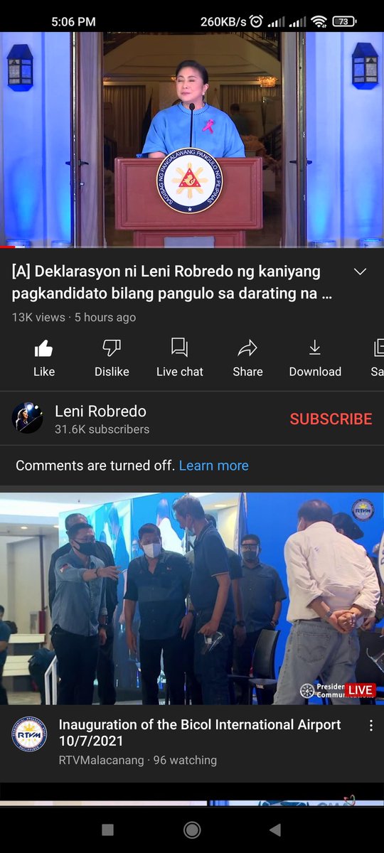 fatcatinside214's tweet photo. While watching the recorded live speech @lenirobredo's speech on YT, may nag inagurate sa Bicol with 96 watching. 😂 #LabanLeni2022 https://t.co/sPqpMaprIr