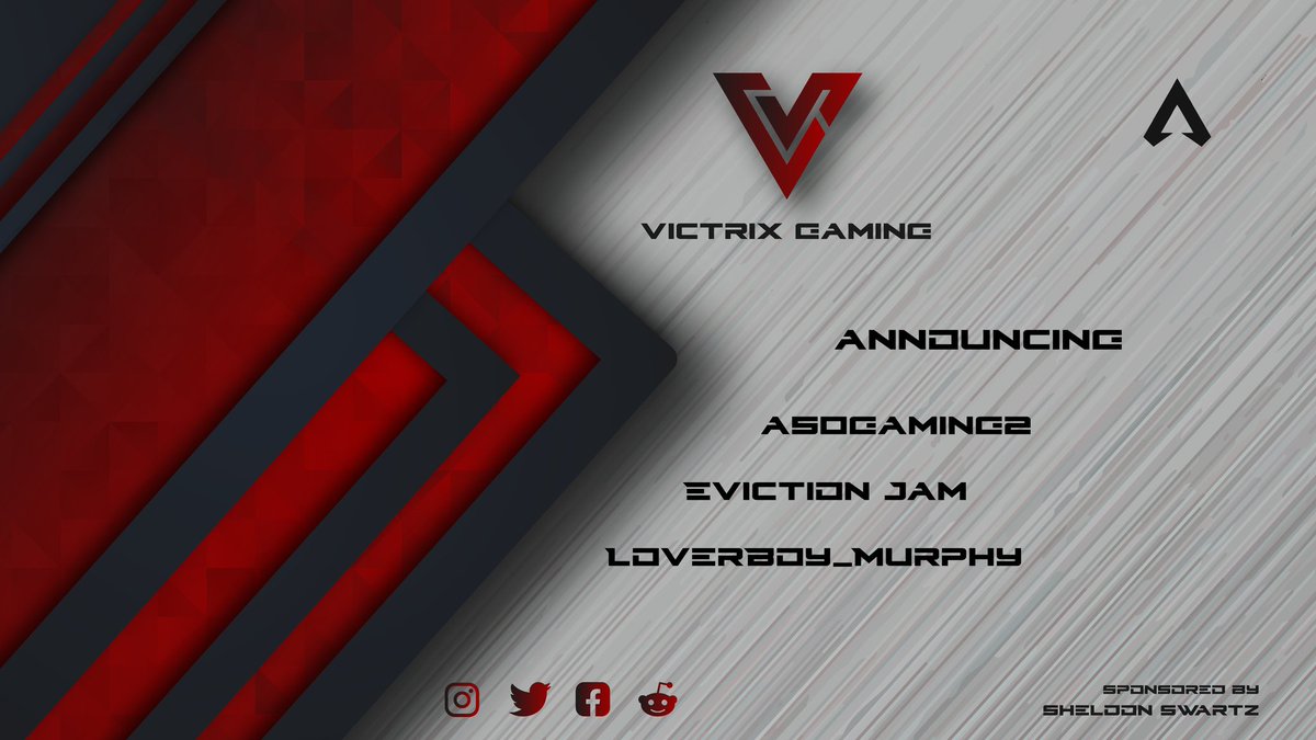 ⭐ ANNOUNCEMENT TIME ⭐
Welcome to your new home! Introducing our <a href="/PlayApex/">Apex Legends</a> team:
📍Captain and IGL: Asher <a href="/A50Gaming/">A50 Gaming</a> Evans
📍<a href="/MuhammedLakhi1/">Moe_L</a> "Eviction Jam"
📍Josh <a href="/LoverboyMurphy/">LoverBoy_Murphy</a> Murfin

Managed by our very own @hy_phoeni 🤩

We're excited for your plays! GL | HF 🥳

Apex | VG