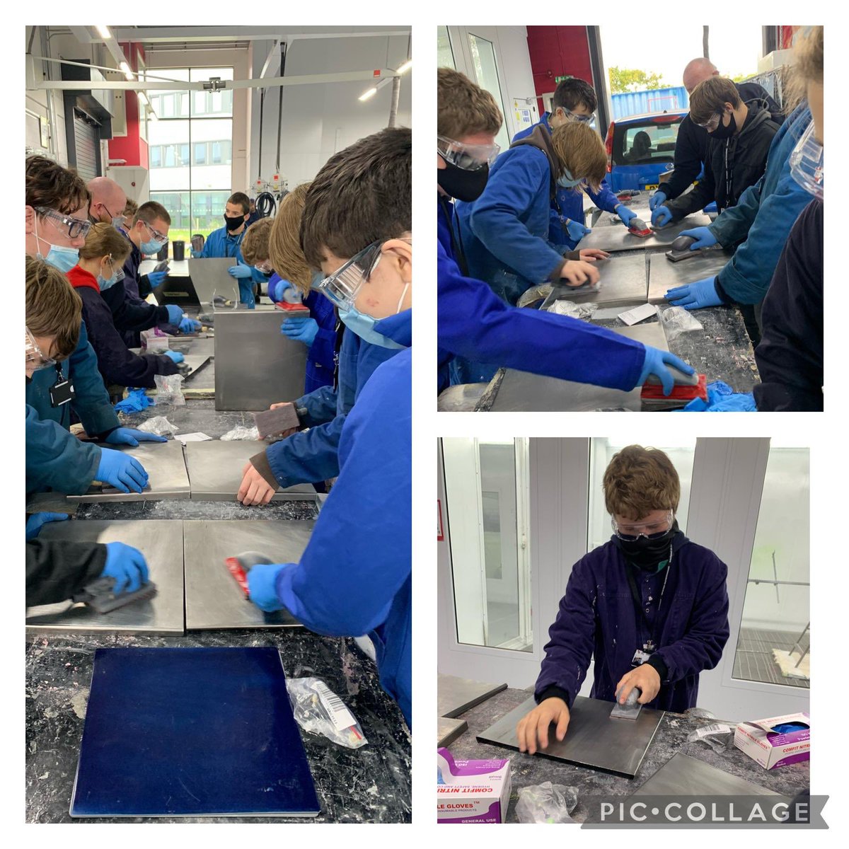 PCAsecondary's tweet image. Some of our Year 11 pupils are at @b_and_fc car bodywork department continuing to prepare their panels ready for spraying. #PCAamazingpupils #prepforlife #workskills @PCABlackpool @SeaViewTrust