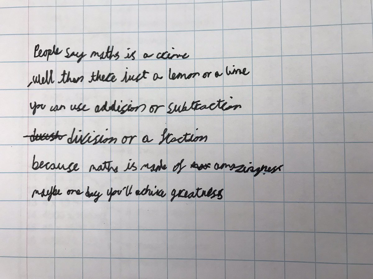 DevizesMaths1's tweet photo. Celebrating National Poetry Day with Year 8 this morning.@Y8Devizes @Devizes_LRC https://t.co/2icBS1njIs