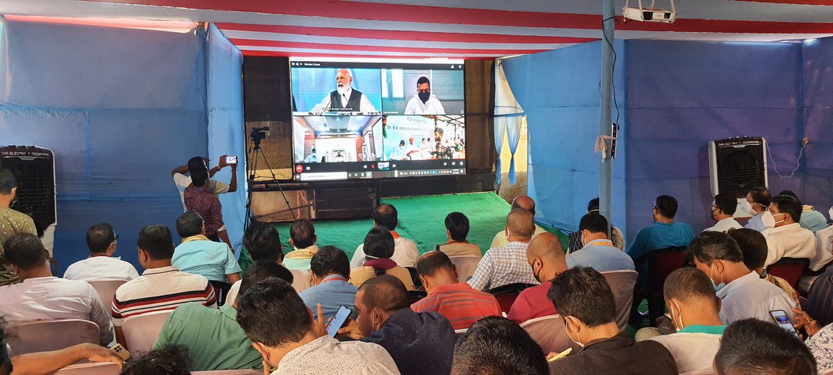 SilcharH's tweet photo. Today Honourable Prime Minister Sri Narendra Modi Ji dedicated PSA Plants in 35  States/UT. Our sincere regards and gratitude to Honourable PM and HCM of Assam Sri Himanta Biswa Sharma Ji.
@CMOfficeAssam 
@PMOIndia 
@drrajdeeproy 
@keshab_mahanta https://t.co/VW3iGcYXRn