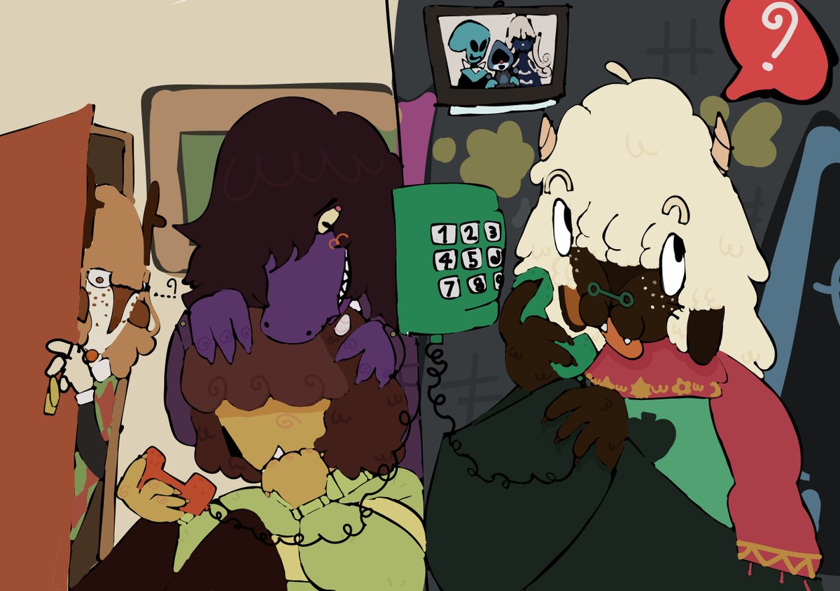 VHOBG101's tweet photo. prank call #deltarune #deltarunefanart https://t.co/Q0FlPT7xLw