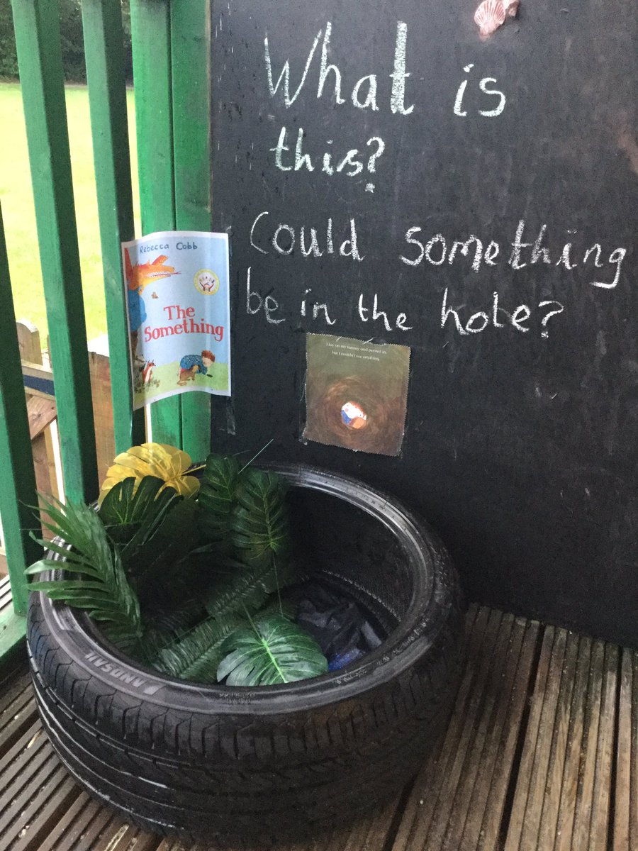 LittleLeighSch's tweet photo. Another exciting adventure in our Reception class! We have been considering what creature might be living under our deck. @LiteracyCounts1 #readtowrite #hookforlearning #eyfs #thesomething https://t.co/Xw2dS4wH7y