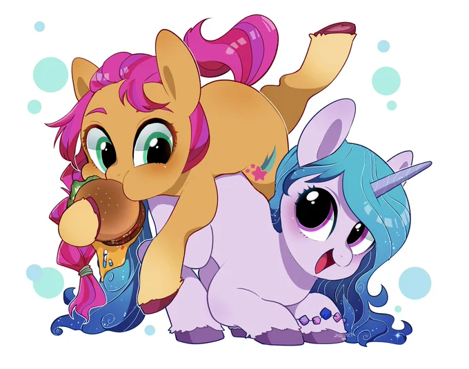 yum yum🍔
#MyLittlePonyANewGeneration 
#mylittlepony 