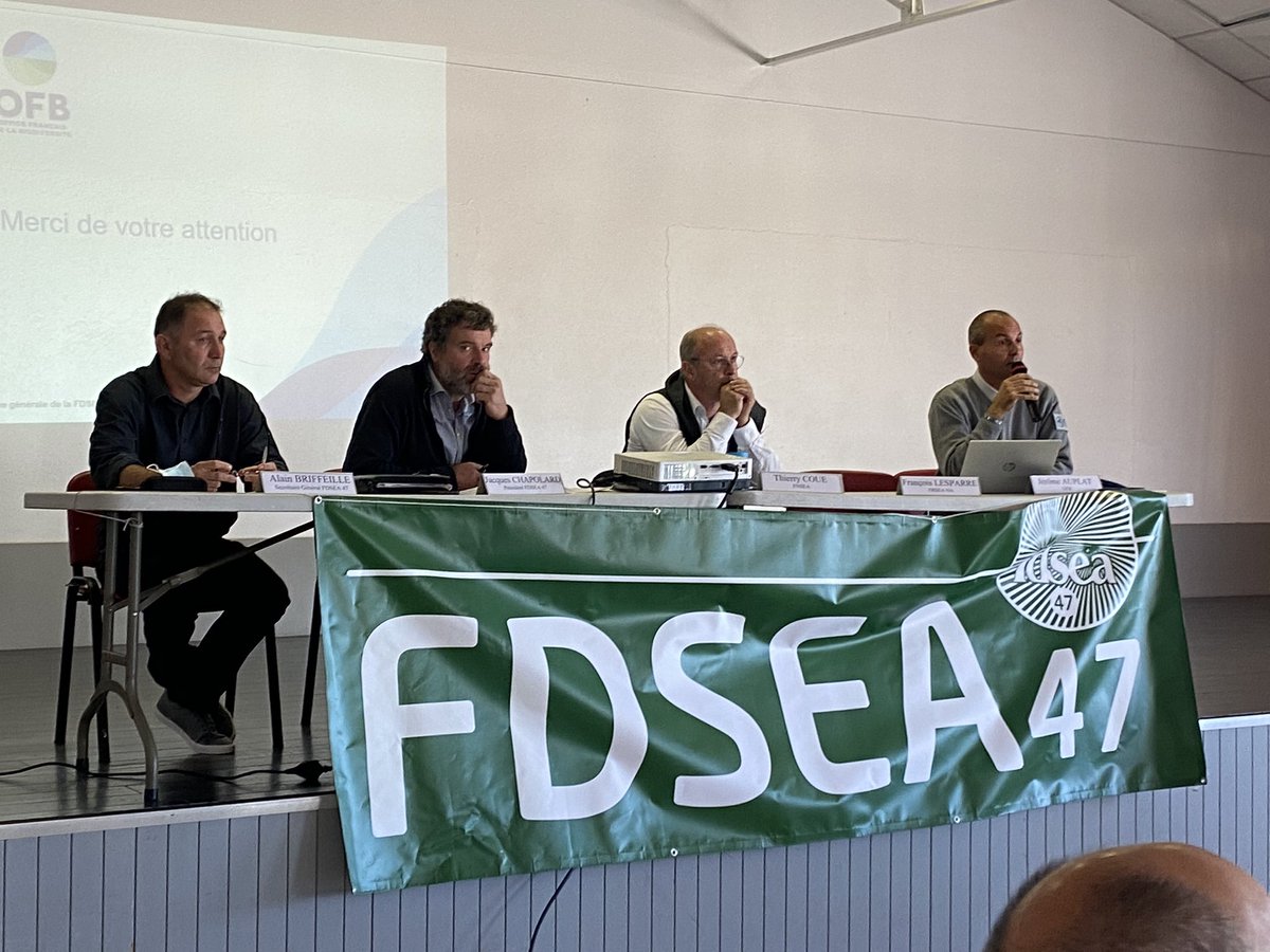 [AG 2020 FDSEA 47] 
Environnement : quelles réglementations sur nos exploitations? 
Échanges vivants et intéressants en présence de l’#OFB.