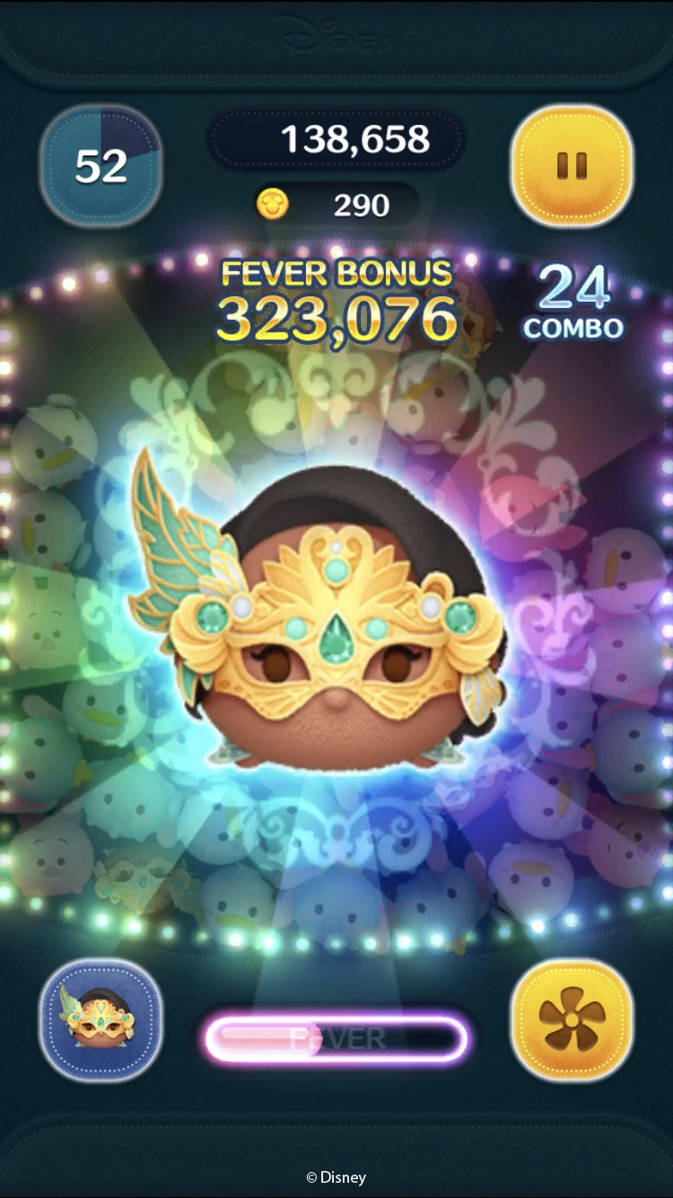 Twitter 上的 Line ディズニー ツムツム公式 仮面舞踏会にインスパイアされた新ツムが登場中 Disney Designer Midnight Masquerade の世界観を再現した素敵なスキル演出になっているよ マスカレードティアナ ツムツム プリンセスと魔法のキス ゲームは