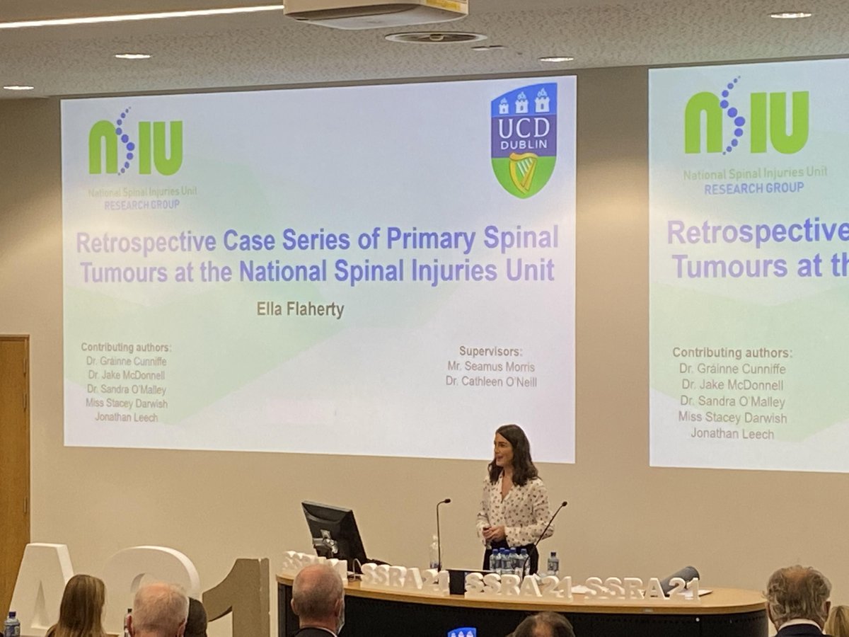 NSIURG's tweet photo. Huge Congratulations to @EllaFlaherty19 for winning a prize at the UCD SSRA Gold Medal presentations last night! Sharing her important summer research project understanding rare spine cancers, supported by NSIU&amp; @Matersurgery @MaterDublin colleagues. @UCDMedicine @ThePillarDublin https://t.co/b9IOVD5B5F