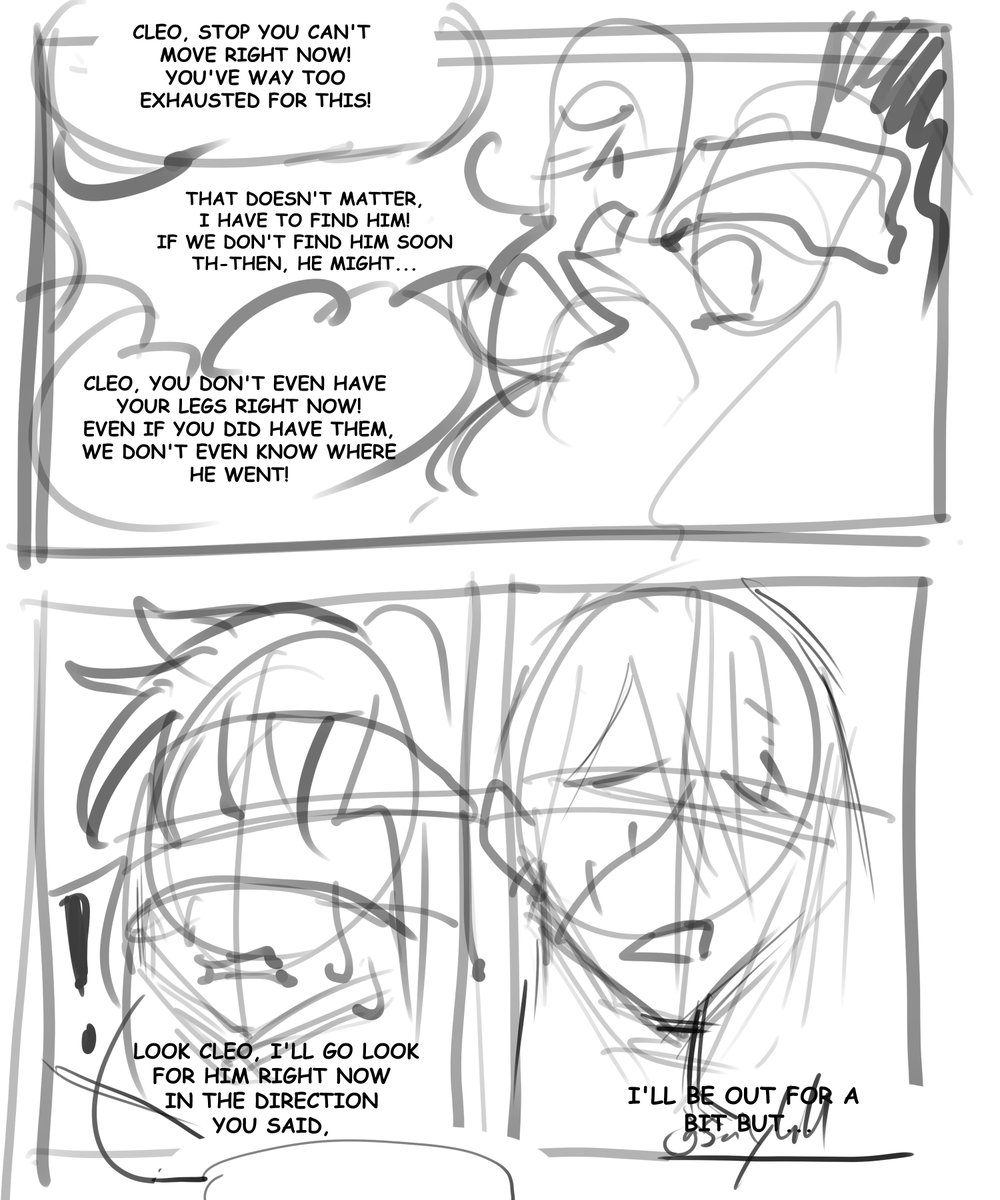 (OC) Too much work atm to draw an entire comic, so here's a rough storyboard that probably won't make too much sense lol.

I'd really like to write more of this story at some point though 