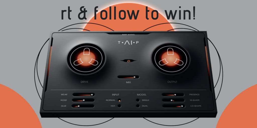 Plugin Deals 🔌 💵 (@plugindeals) on Twitter photo RT & FOLLOW <a href="/plugindeals/">Plugin Deals 🔌 💵</a> and <a href="/BabyAudio/">BABY Audio</a> to WIN the TAIP AI-powered tape emulation plugin offered by Baby Audio 🚀
babyaud.io/taip-plugin
1 Winner chosen Oct 15 RT & FOLLOW <a href="/plugindeals/">Plugin Deals 🔌 💵</a> and <a href="/BabyAudio/">BABY Audio</a> to WIN the TAIP AI-powered tape emulation plugin offered by Baby Audio 🚀
babyaud.io/taip-plugin
1 Winner chosen Oct 15
