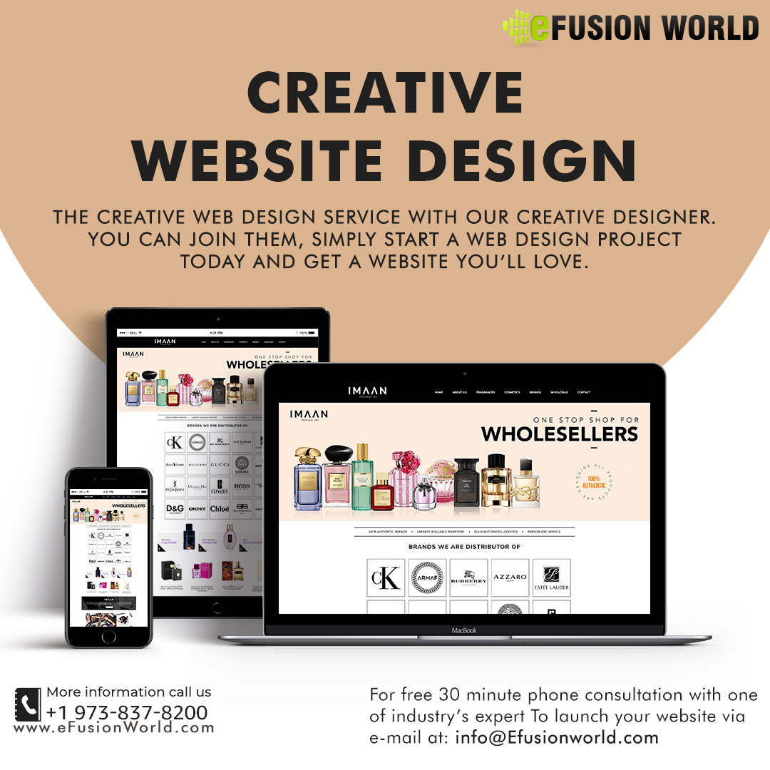 efusionworld's tweet photo. Creative Website Design
Creative Website Design Service With Our Creative Designer. You Can Join Them, Start A Web Design Project &amp; Get A Website You'll Love.
For FREE 30 minute phone consultation with industry expert to launch your website via e-mail at info@efusionworld.com. https://t.co/LeV0LI8ZhG