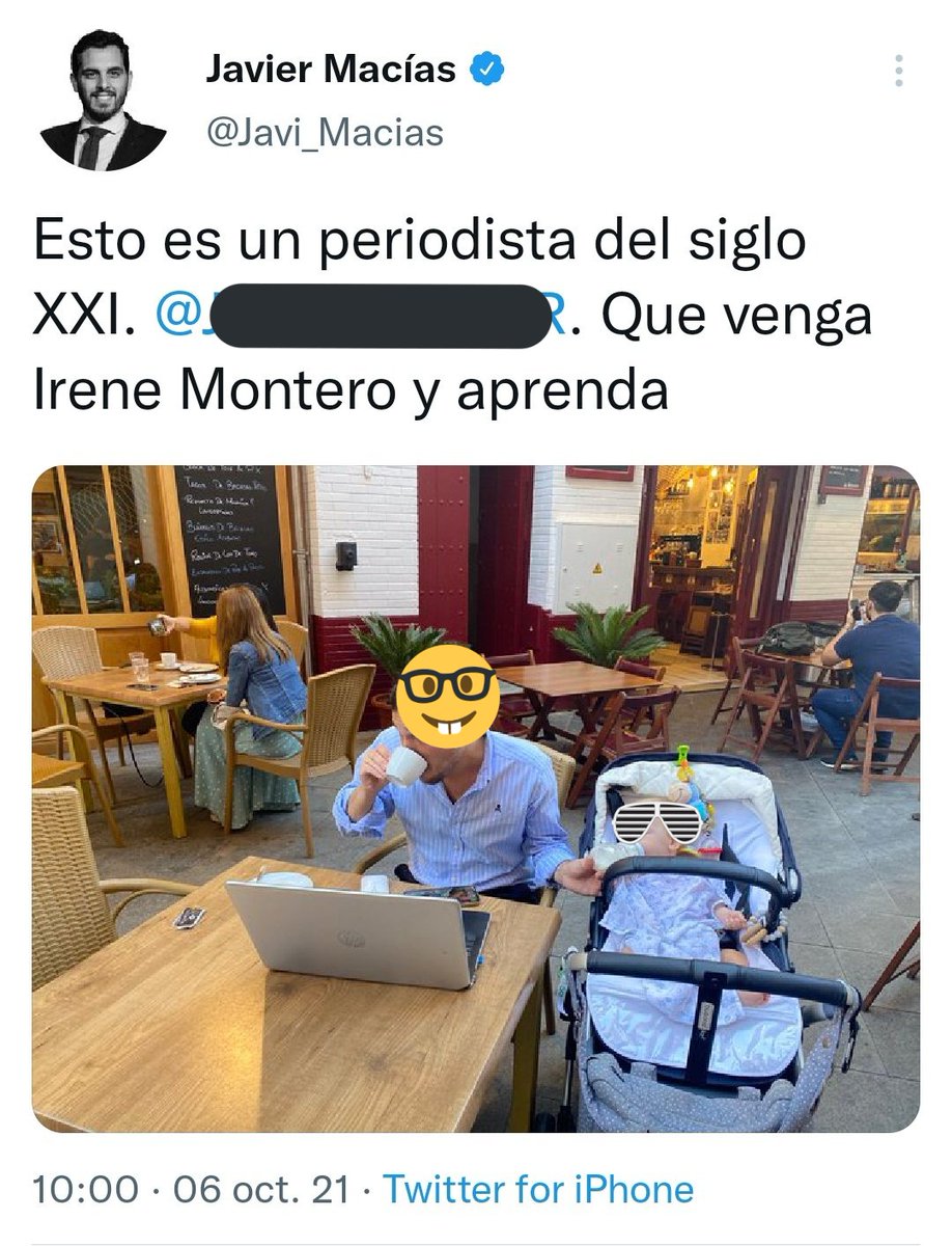kurioso's tweet photo. Gente que cree que la modernidad es  trabajar en una cafetería mientras desayunas y alimentas a tu bebé...

Luego lo llamarán #babyjobing y lo querrán convertir en tendencia https://t.co/xggZqUBR03