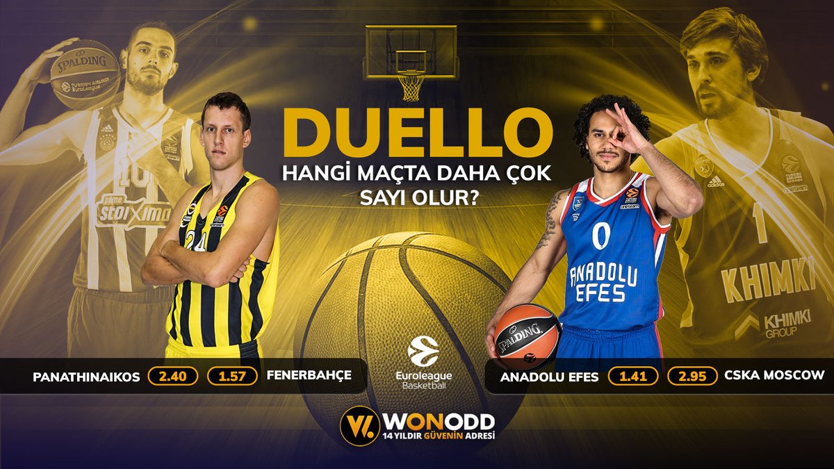Wonodd_Sub's tweet photo. Euroleague heyecanı Wonodd Duello ile yaşanıyor!
🏀Hangi maçta daha fazla sayı olur?

🔸@wonodd_sub hesabını takip et
🔸RT ve Fav'la
🔸3 arkadaşını etiketle
🔸Tahminini yap

Giriş:https://t.co/lHTJVCEPSp https://t.co/xfXtUzQYFS