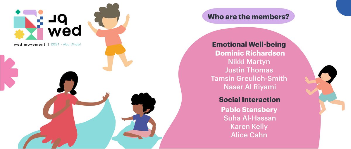 Abudhabi_ECA's tweet photo. Introducing the Emotional Well-being and Social Interaction Breakthrough Working Group!
Led by Pablo Stansbery and Dominic Richardson, who are global experts in early childhood development and well-being, https://t.co/Wc2zye70WH