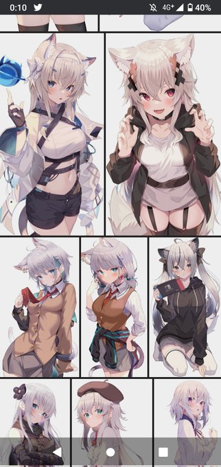 白髪美少女のtwitterイラスト検索結果