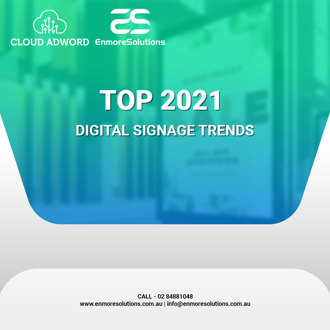 EnmoreSolutions's tweet photo. Visit https://t.co/M4ELbIbcWP 

Top 2021 Digital Signage Trends are: 

1. Demand for non-touch interactive content.
2. High-quality screen displays.
3. Assimilation of automation into marketing.

 #digitalsignagecoordinator #digitalsignagecontent https://t.co/lSCwZtDdpJ