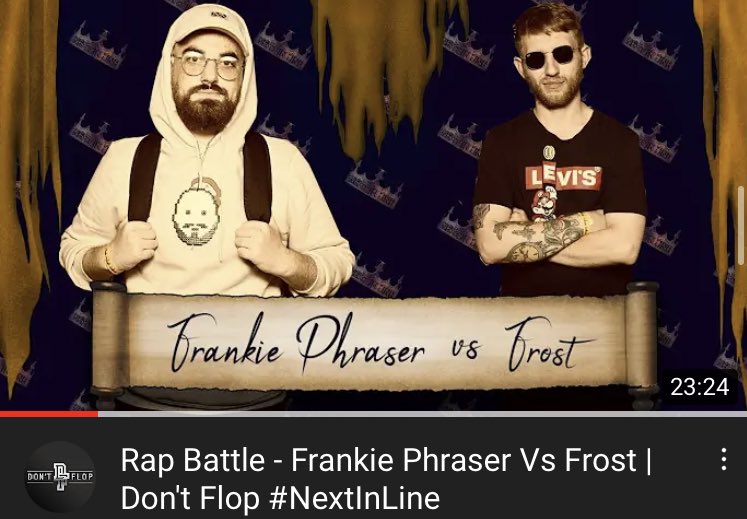 Frankie_Phraser's tweet photo. AYYY 

New battle OUT NOW on @DontFlop 

NIL 4- @frost_1988 ❄️

One of my best performances 

Frost was the best I’ve seen him 

Get this watched 

https://t.co/93jWGO5hUS https://t.co/TroLF7UrVL