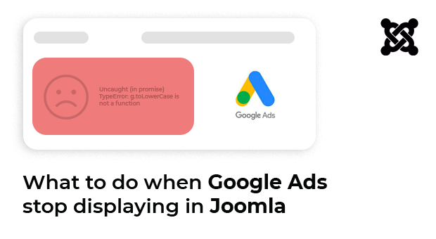 DJExtensions's tweet image. 💡 See what to do when Google Ads stopped displaying on your Joomla website.
The reason may be a conflict between #Adsense ads and #MooTools scripts. 
We have a solution for that! 
👉 djex.co/3BlSbeC  
#Google #Joomla3 #Joomla #Ads