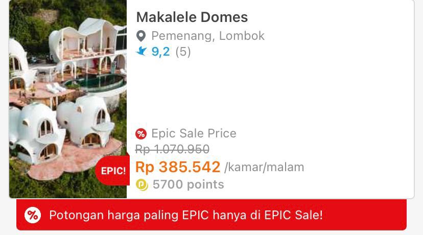 Lanjut ke Lombok ada Makalele Domes cuma 300 RIBUAN, hotel unik berbentuk kubah ini viewnya menghadap laut + bisa liat sunset langsung dari dalam kamar. Masukin ini juga ya ke wishlist kalian!