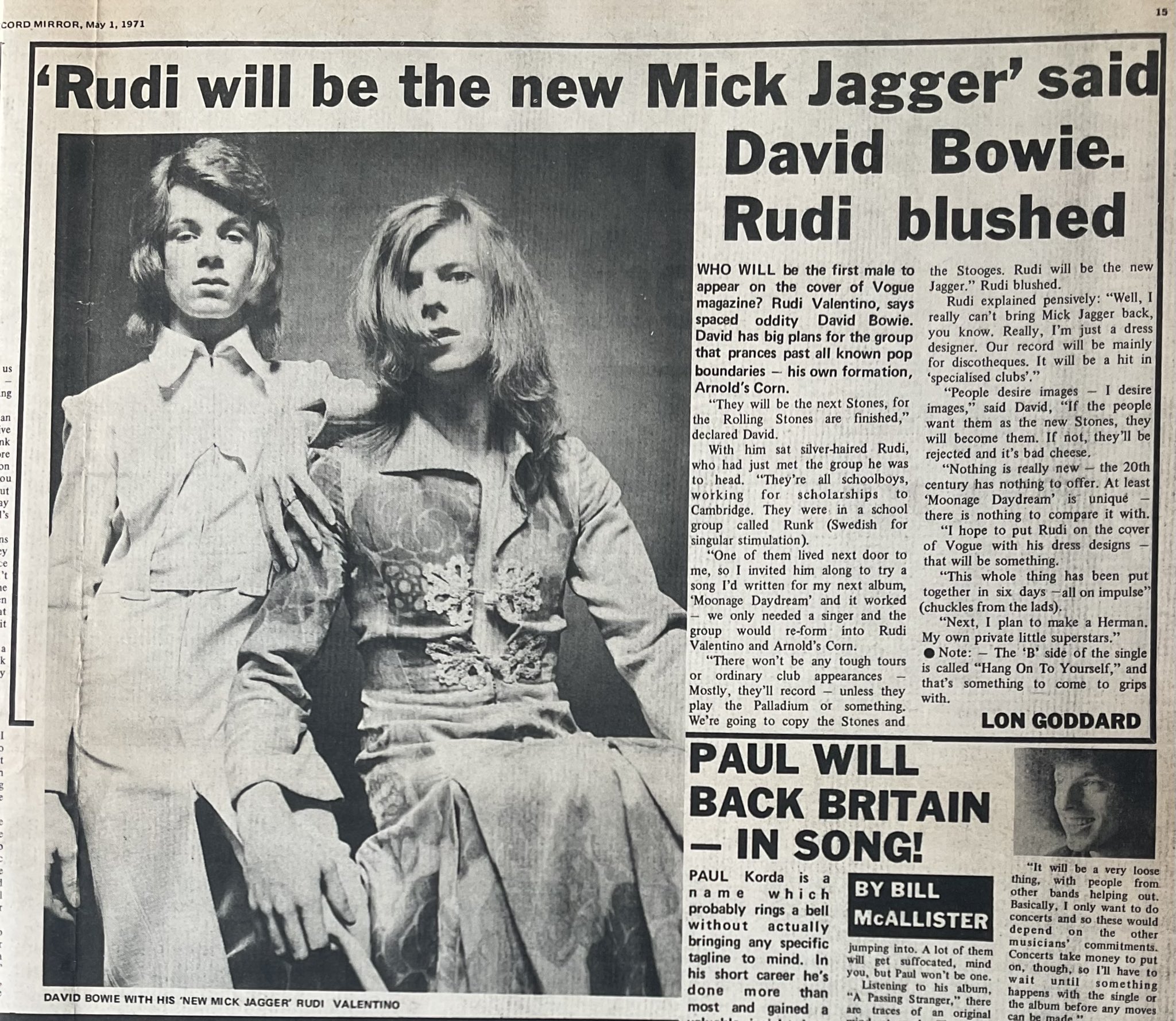 David Bowie Glamour on X: