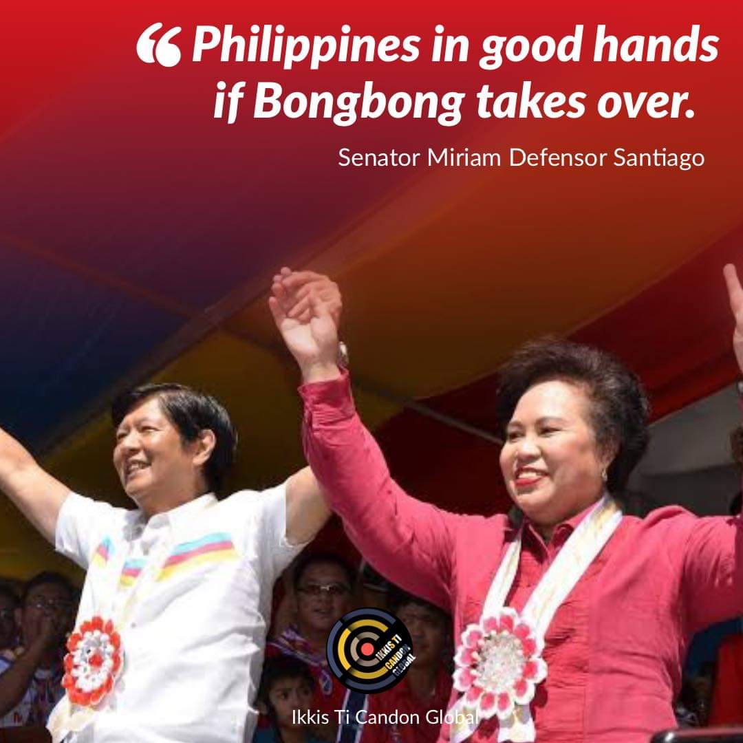 LaderaJhong's tweet photo. I’m in the circle of the late Sen. Mirriam Defensor Santiago, I go for BBM. I have high respect to all our respected Presidential Candidates, but I give my vote to BBM. At the end of the day, we will respect the decision of the public.
#BBMIkawAngPresidenteKo https://t.co/gpKpSOkF8h