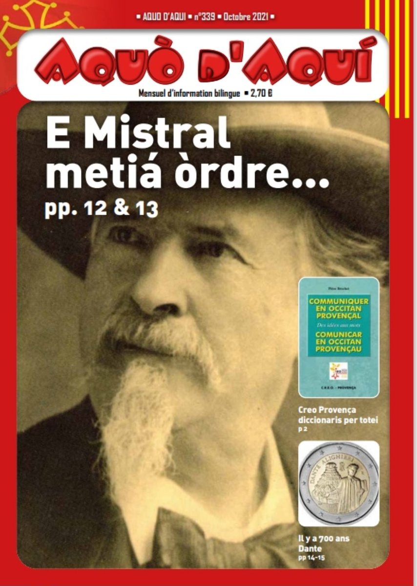 En exclusivité mondiale 😉la UNE d'Aquò d'Aquí d'octobre. Retwittez svp, ça peut pas faire de mal !