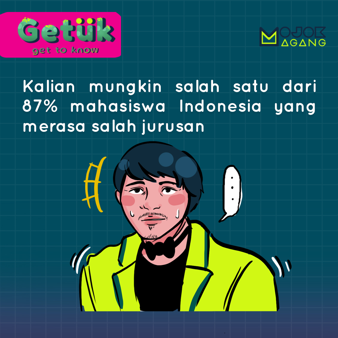 magangdimojok's tweet photo. Tim kerja beda jurusan mana suaranyaa~~ ๐ข #Getuk #MagangDiMojok https://t.co/fHMyH81jd9
