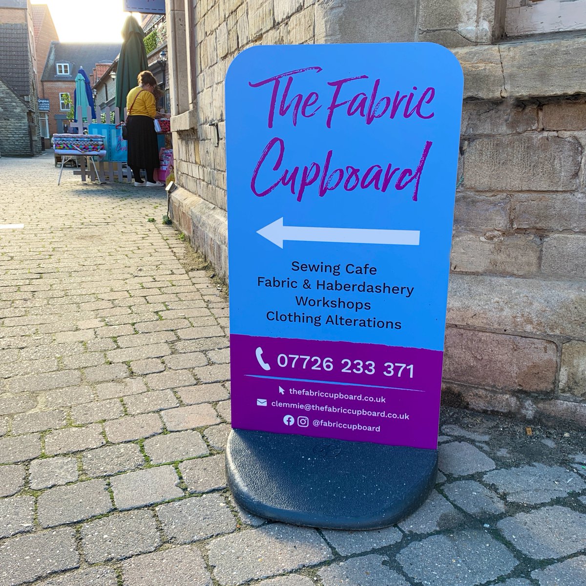 CastlePrint_UK's tweet photo. Who's spotted the new pavement sign we designed & produced for The Fabric Cupboard in Sleaford! πβ
Drop us a message today to discuss how we can help you with all your design & print needs! π²β
#local #localprinter #graphicdesign #sleaford https://t.co/vLn2l4Hli1