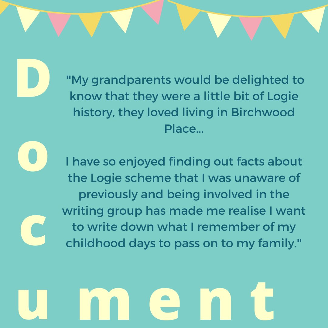 LogieProject's tweet image. We invited Lindsay Mitchell, one of the Logie Creative Writing Group, to tell her about her grandparents - who were among the first tenants in Birchwood Place. The Logie Creative Writing Group reminded her of the importance in documenting her family history. ✍️👪#WRITESHOWTELL