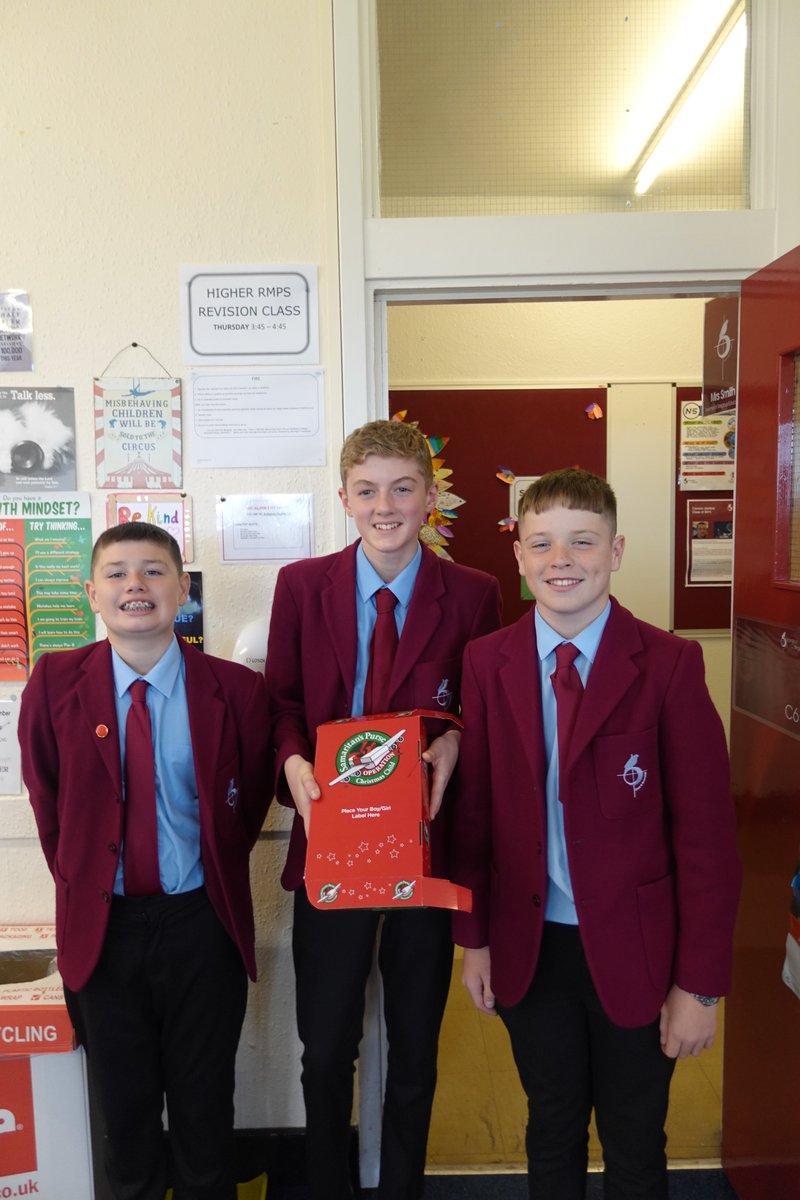 HC_Scotland's tweet photo. As part of the RME Christian Love Unit the S2 classes have been taking part in the ‘Operation Christmas Child Shoebox appeal’. 
The #HamiltonS1 learners worked together in groups to make up a shoebox to send to children in need around the world.

#HamiltonCompassion https://t.co/MnKaWCABvk