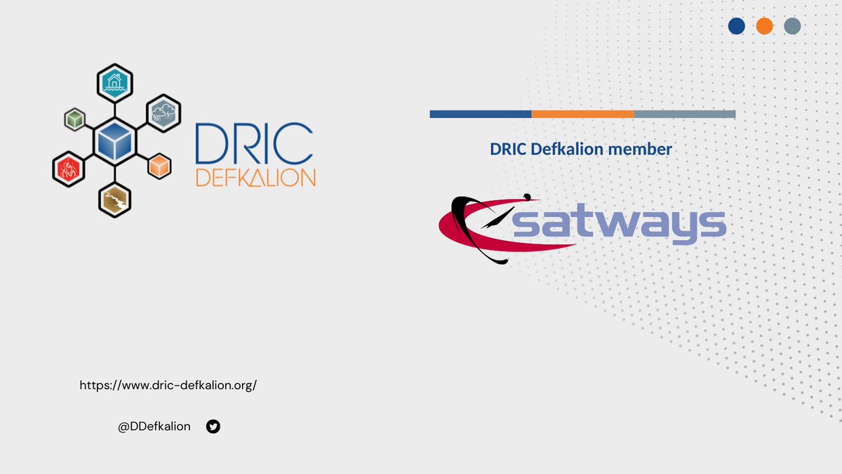 Η <a href="/SatwaysLtd/">SATWAYS LTD.</a> αναπτύσσει εφαρμογές λογισμικού Διοίκησης &amp; Ελέγχου (Command &amp; Control) για την αποδοτικότερη &amp; πιο οργανωμένη διαχείριση περιπτώσεων κρίσης &amp; καθημερινών περιστατικών.Χαρά μας που ως μέλος του <a href="/DDefkalion/">DRIC Defkalion</a> θα συνεργαστούμε για τη διαχείριση περιβαλλοντικών κινδύνων!