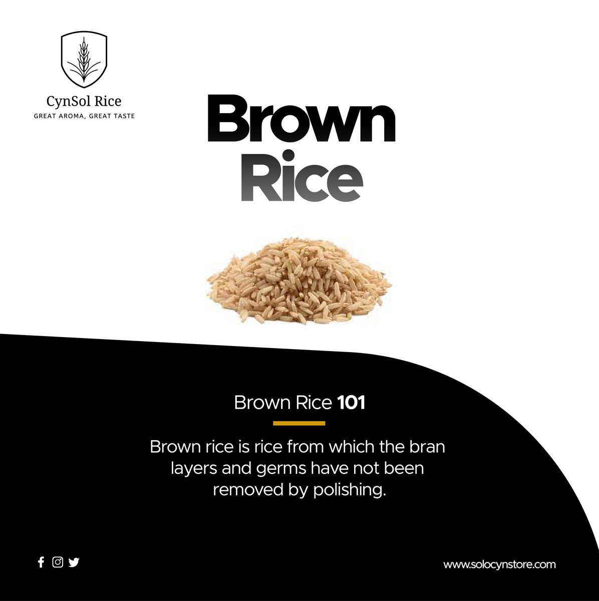 CynsolR's tweet photo. White rice Vs. Brown Rice. What’s the difference?
(And we’re not talking about “boiled” rice and fried/pilau rice) 

PS: Cynsol super rice is white rice 🌾 https://t.co/lhXSIvF4PU