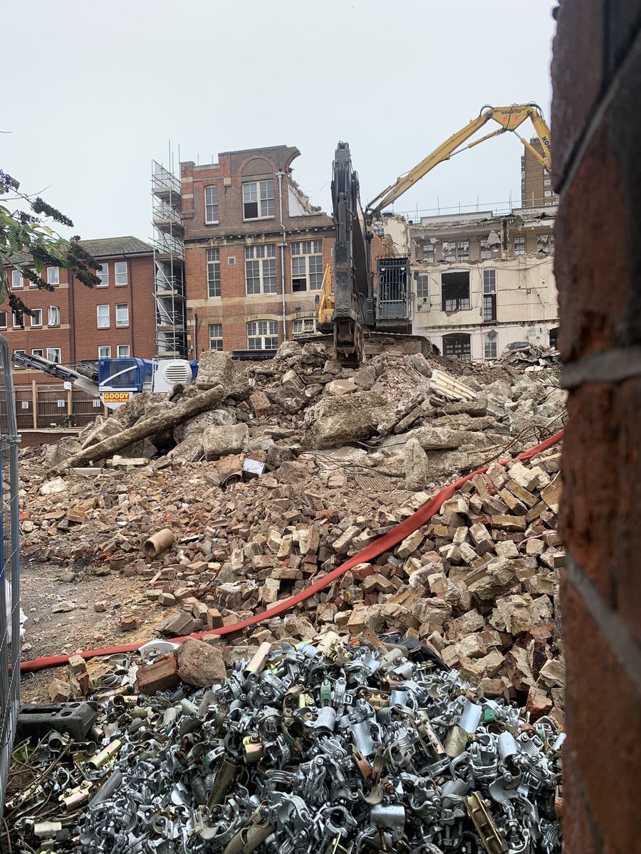 Demolition update. Getting there #citycollegebrighton #metbrighton #brightonmet #demolition #propertydevelopment #opportunity #dust #artschool #artanddesigndepartment #turntodust