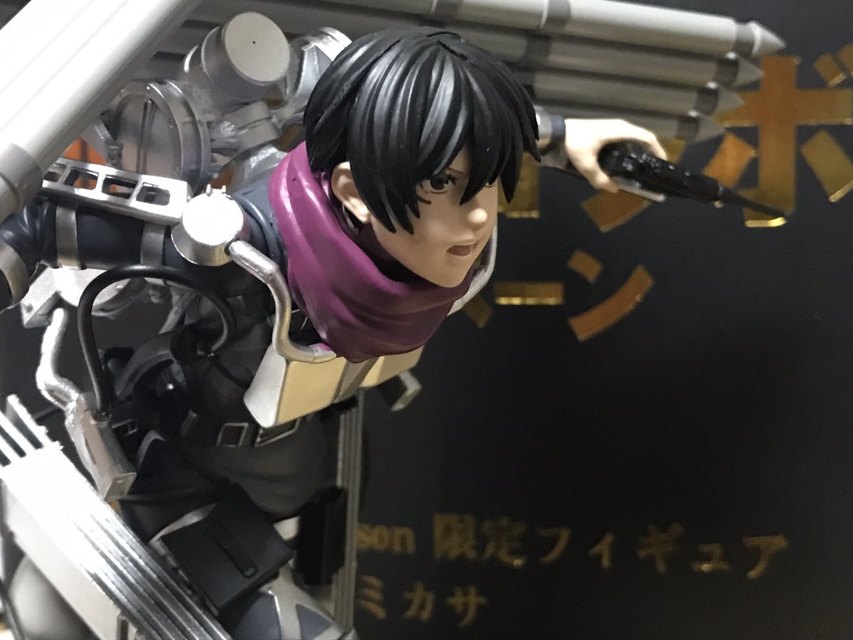 進撃の巨人　ミカサ　docomoコラボ docomoの進撃の巨人コラボ、ミカサのフィギュアが届きました。 個人的