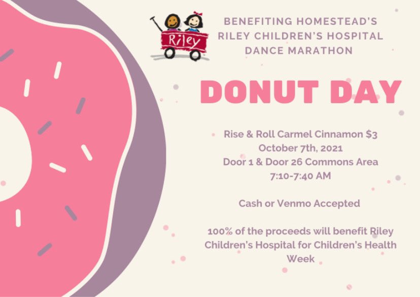 DONUT DAY is TODAY!! Donut forget to stop by door 1 or 26 commons areas for some Rise &amp; Roll Carmel Cinnamon Donuts. Only $3 a donut or $5 for 2 donuts.🤍🍩