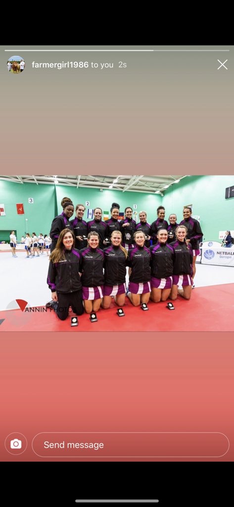 FernDavies's tweet photo. Lastly today… UKAF netball win Netball Europe. Say no more. We literally beat international opposition. Legends 💜 this led us to winning Sports Team of the Year from all three services. Gareth Southgate was a big fan of us! 😂 https://t.co/2qw22DyPbJ