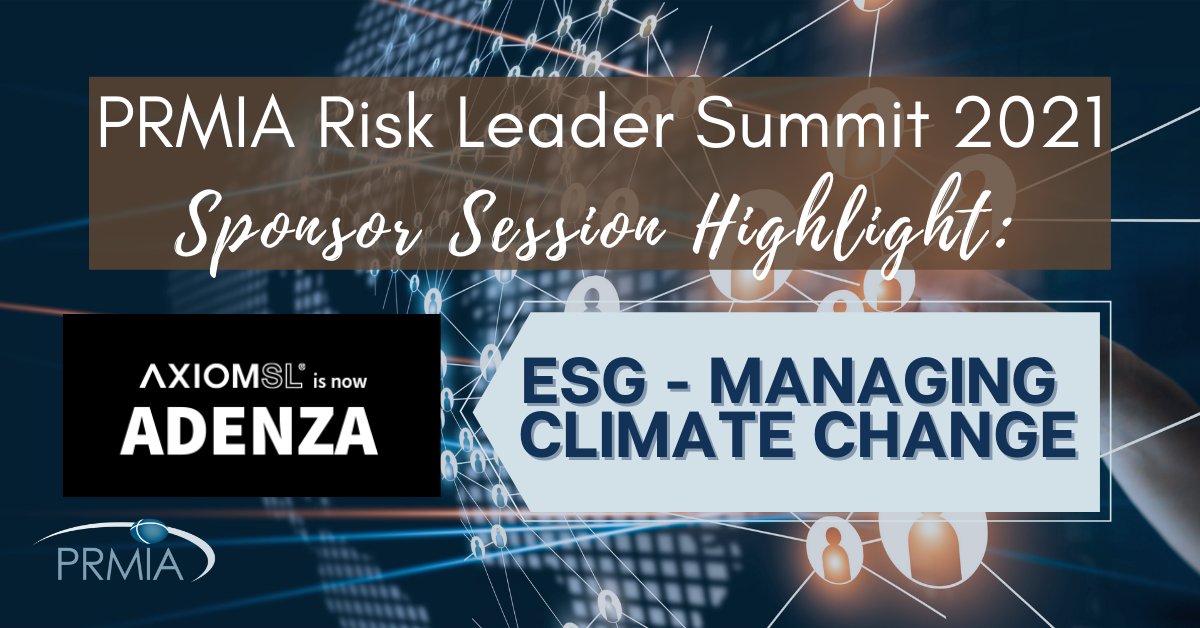 Join us virtually at PRMIA’s Risk Leader Summit on 12-13 October 2021, where Adenza’s Sophie Marnhier-Foy, Mizuho and NatWest discuss how banks are adapting to a renewable world. Executive leaders register now: bit.ly/3BjQ6zG