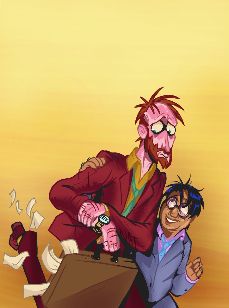 yikes_strikes's tweet photo. i draw the discworld fellas #Discworld #rincewind #twoflower #ArtistOnTwitter #GNUTerryPratchett 
(look on my tumblr @ yikes-strikes-again for extras) https://t.co/x4qpJNTIRA