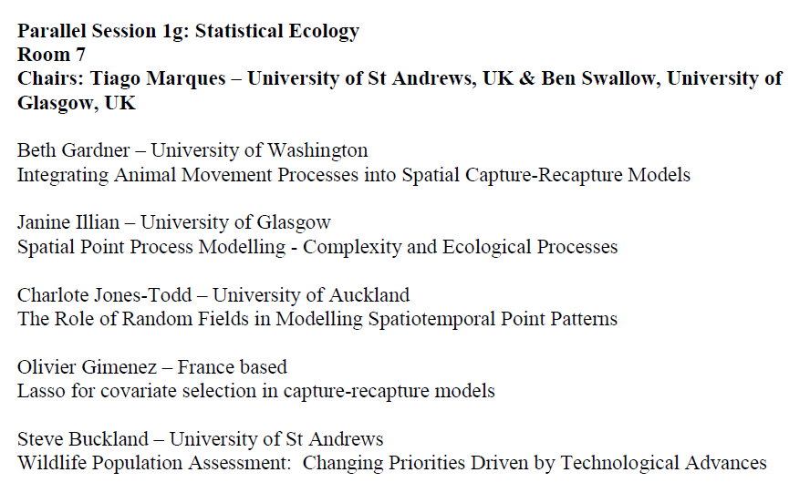TiagoALOMarques's tweet photo. Tomorrow @benswallow88 and I host a session on #EcologicalStatistics AISC 2021 conference https://t.co/17OmifQK5P. A fantastic set of speakers with @LabGardner, @oaggimenez, @IllianJanine, @cmjonestodd and @s_t_buckland on a wide range of cool topics! @CREEM_cake @ISECStatEcol https://t.co/fPzrqwmoIi