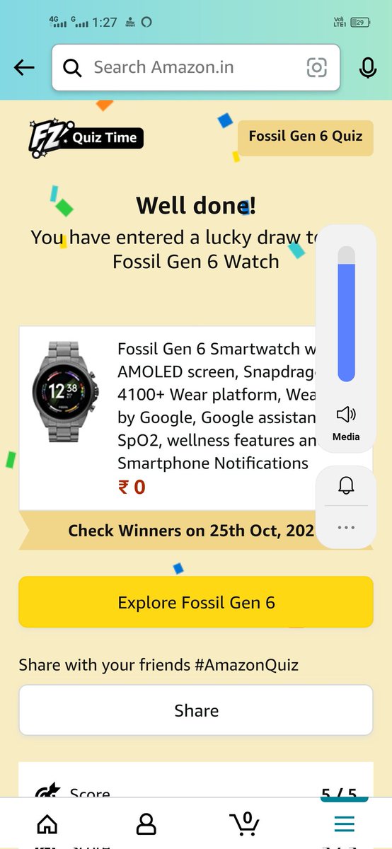 Hari55175901's tweet image. @amazonIN @Fossil 
#amazonanswerandwin